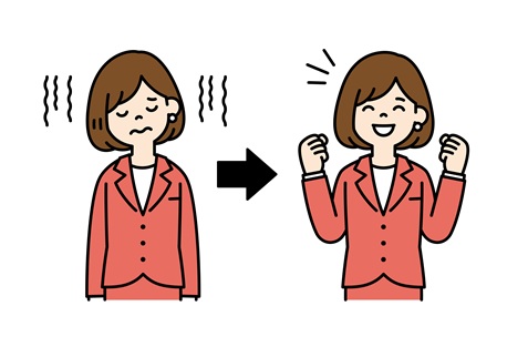 元気になった女性イラスト