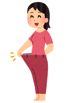 痩せた女性イメージイラスト