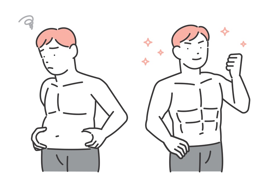 男性ダイエットイメージイラスト